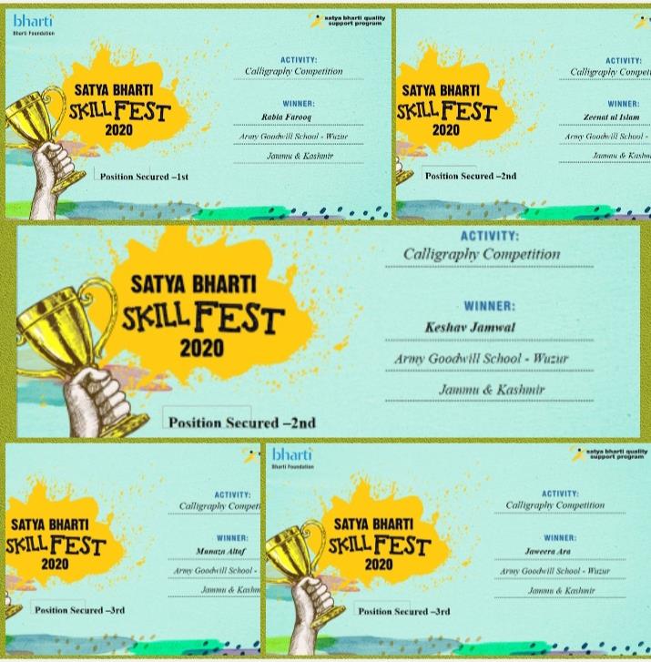Result: Calligraphy Competition (Satya Bharti Skill Fest 2020)